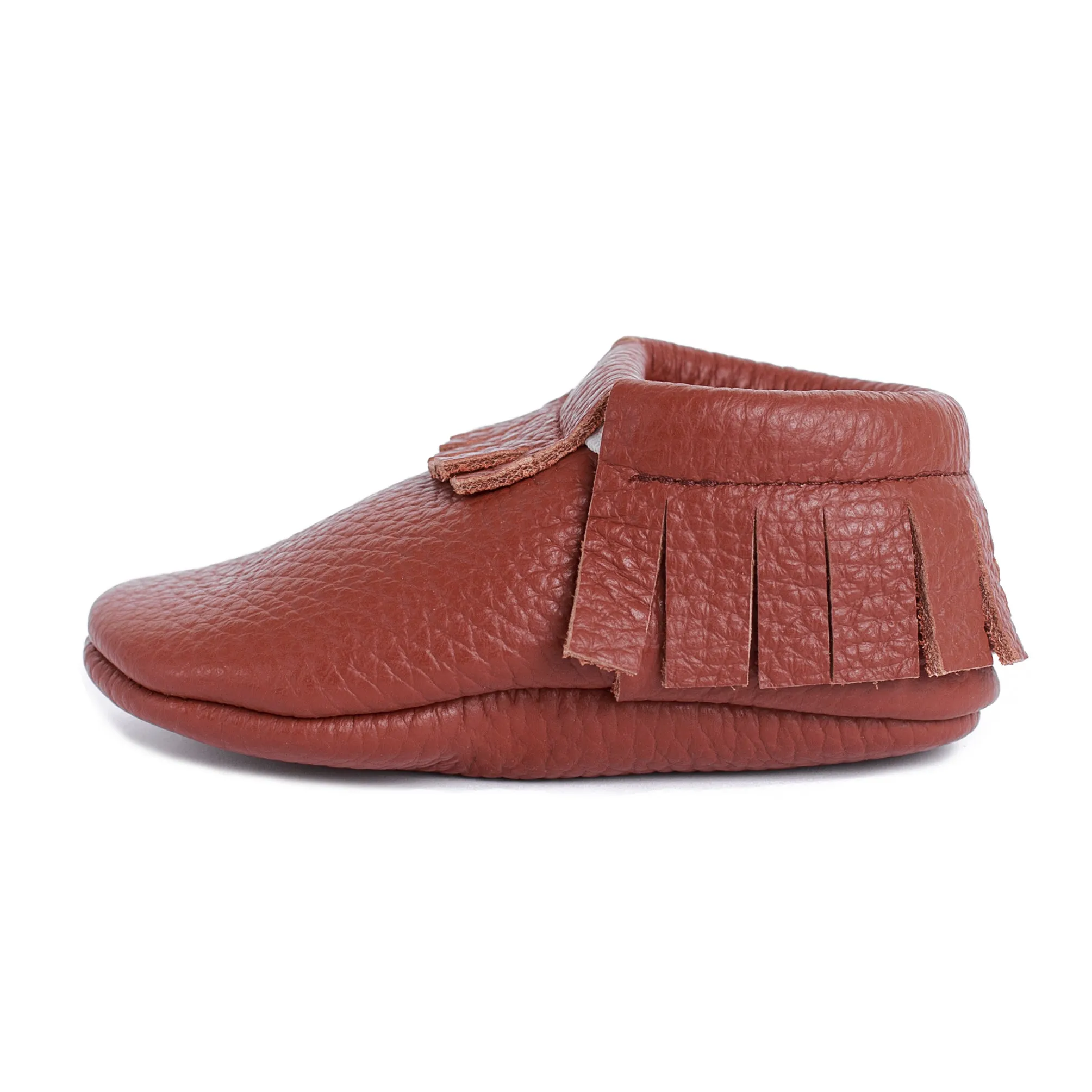 Fringe leather moccasins