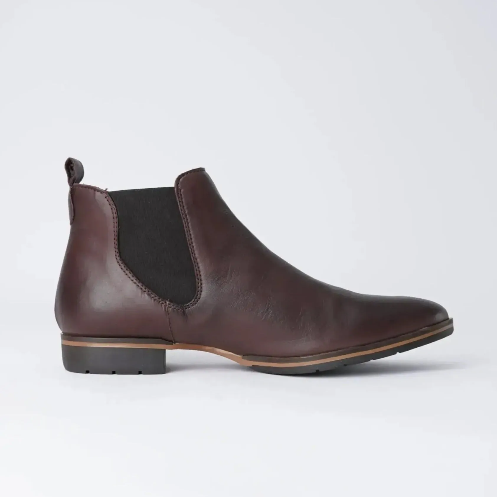 Gala Chestnut Leather Ankle Boots