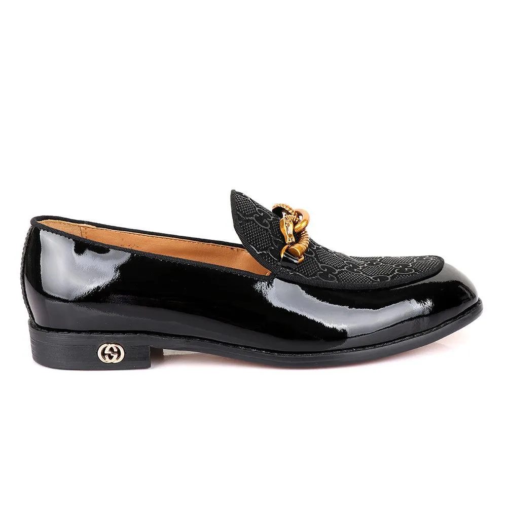 Gc Luxury Horse Lock Black Wetlips Leather Shoe