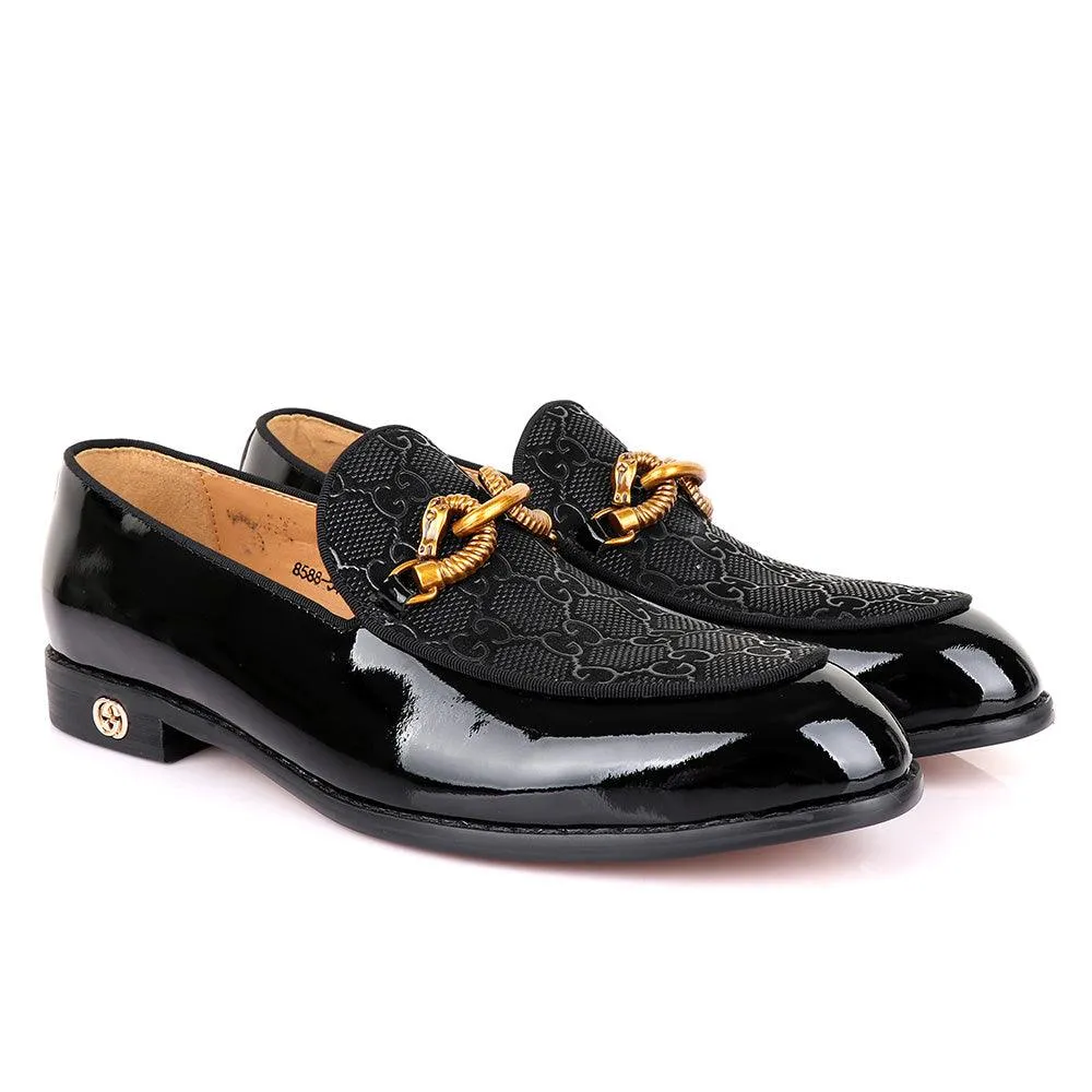 Gc Luxury Horse Lock Black Wetlips Leather Shoe