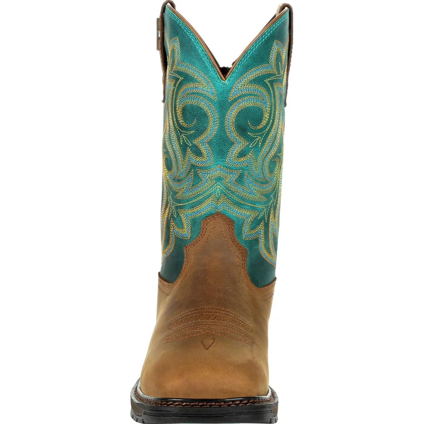 Georgia | Women's Carbo-Tec LT Waterproof Pull-On Boot | Brown / Teal