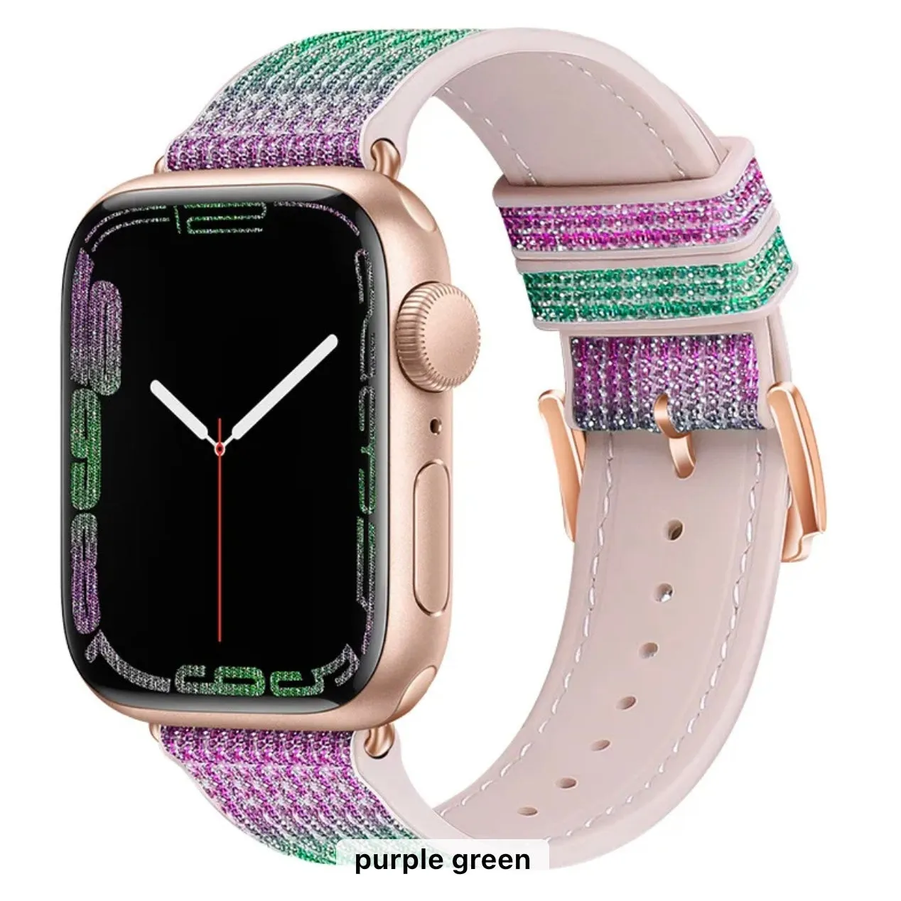 Glittering Prism Silicone Sports Band For Apple Watch Multiple Colors Available