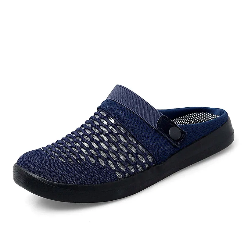 Hnzxzm Casual Breathable Men Sandals Summer Outdoor Lightweight Fashion Slippers New Arrivals Slip-on Male Mesh Beach Shoes for Male