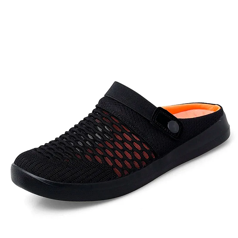 Hnzxzm Casual Breathable Men Sandals Summer Outdoor Lightweight Fashion Slippers New Arrivals Slip-on Male Mesh Beach Shoes for Male