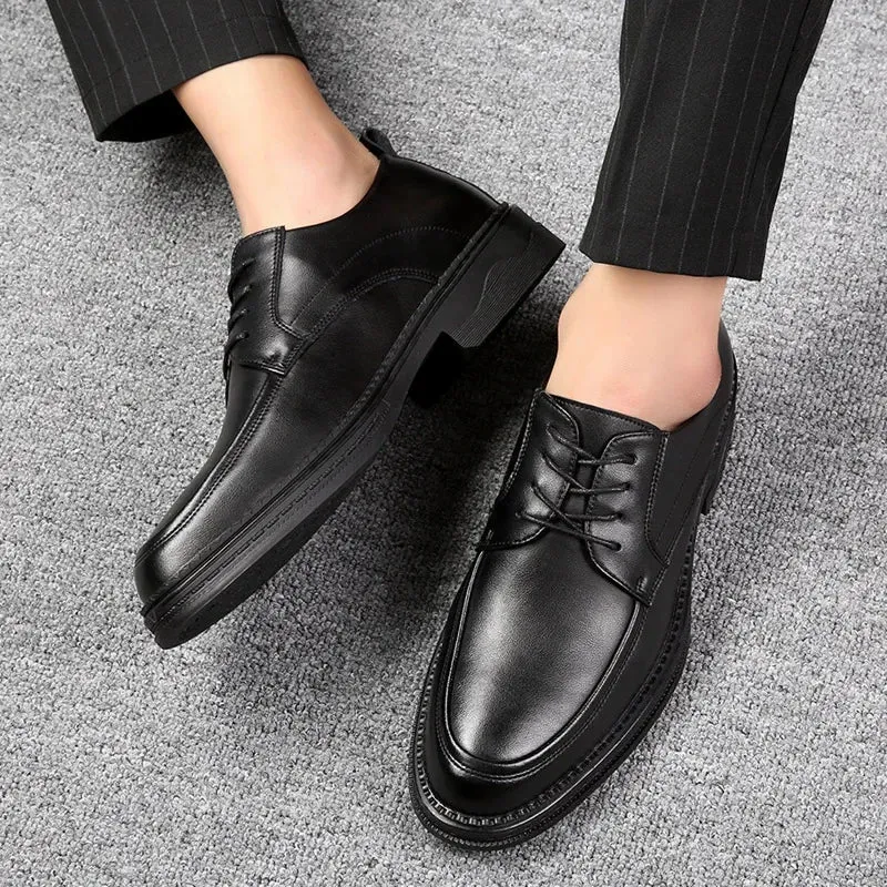 Hnzxzm Men's Business Shoes, Fashionable Low-Top Fashion Shoes, Men's Formal Business Dress Shoes 38-44