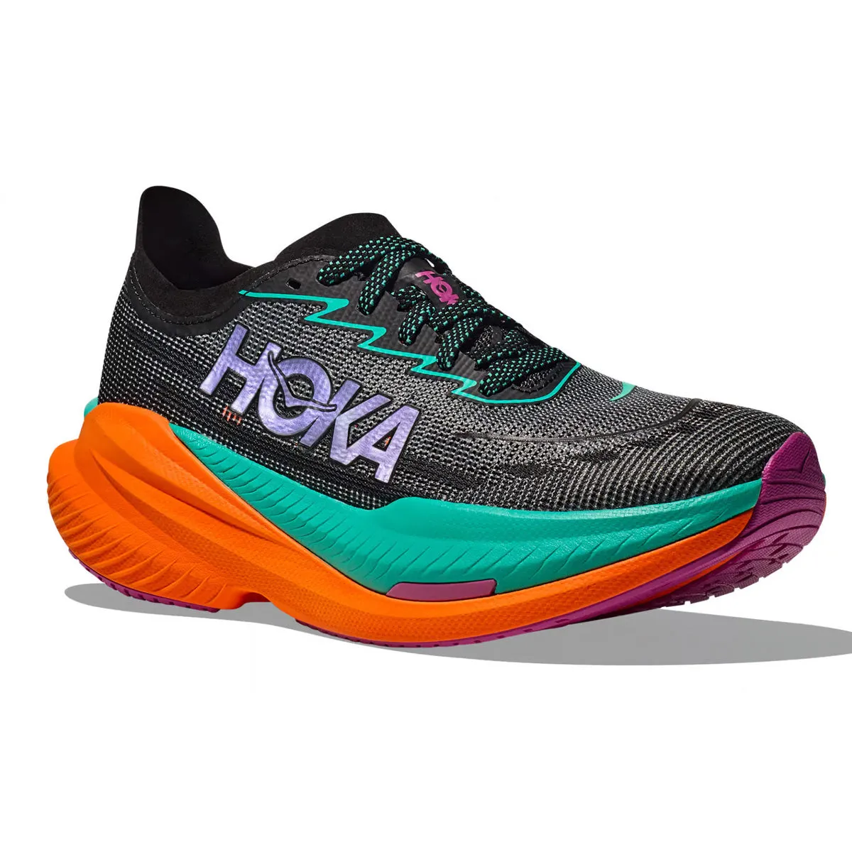 Hoka Mach X 2 Mens | Black / Electric Aqua