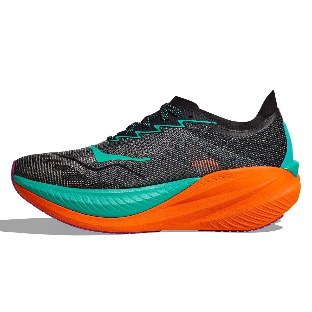 Hoka Mach X 2 Mens | Black / Electric Aqua