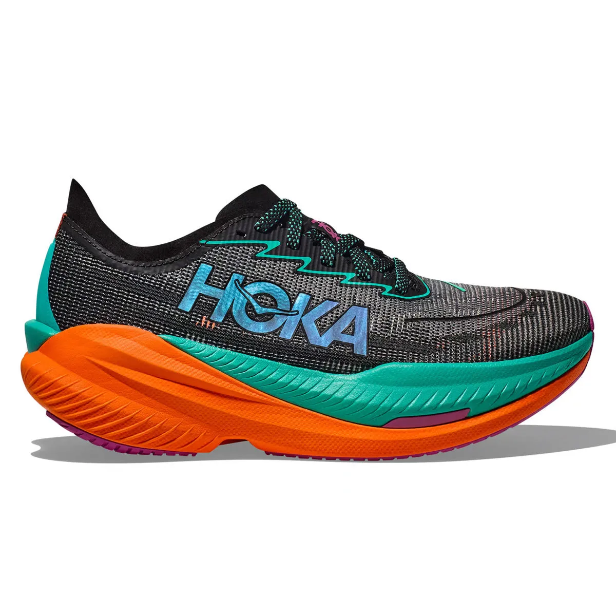 Hoka Mach X 2 Mens | Black / Electric Aqua