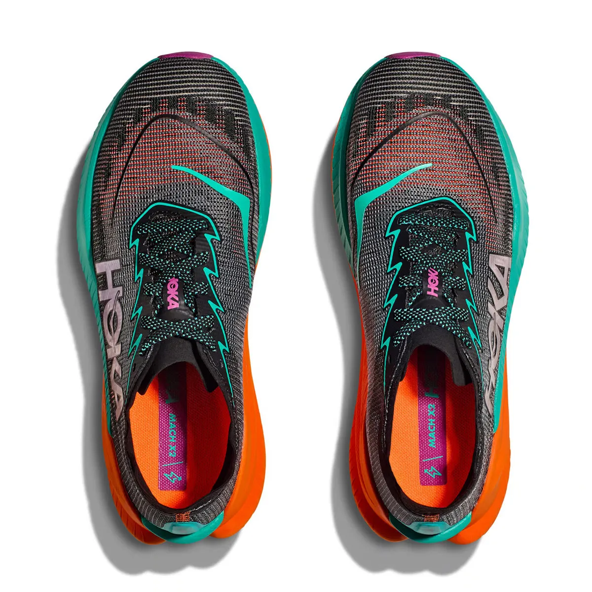 Hoka Mach X 2 Mens | Black / Electric Aqua