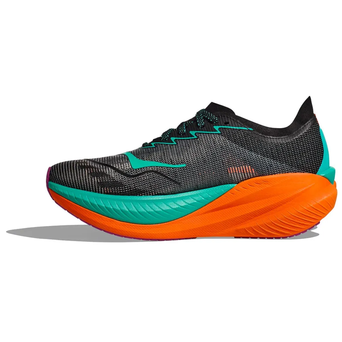 Hoka Mach X 2 Running Shoes - Mens - Black/Electric Aqua