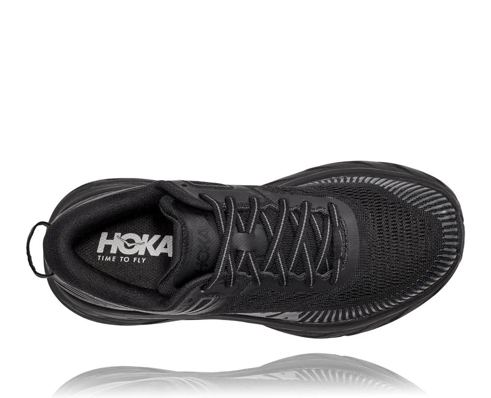 'HOKA' Women's Bondi 7 - Black / Black (Wide)