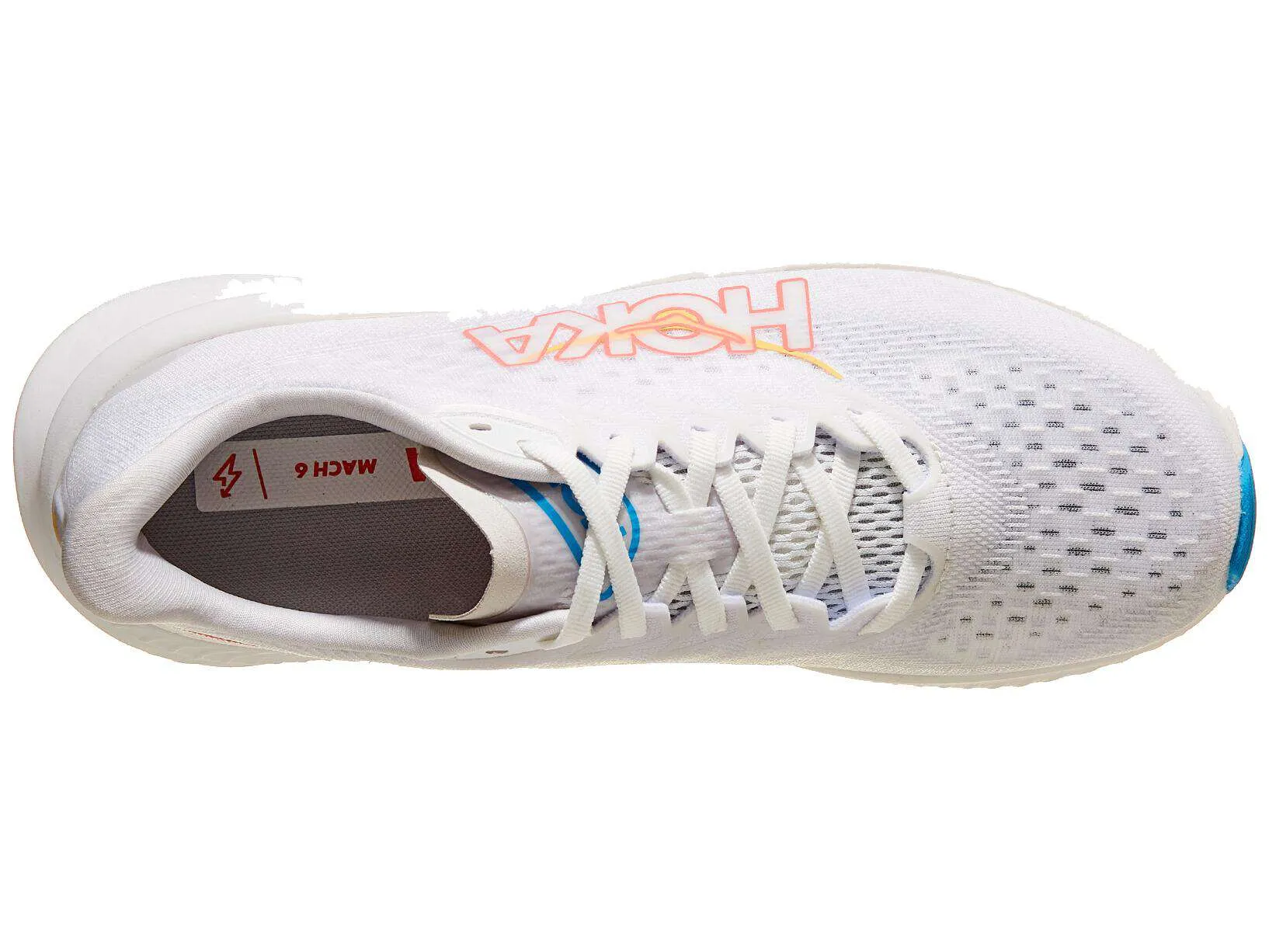 Hoka Womens Mach 6 - White / Nimbus Cloud (1147810-WNCL)