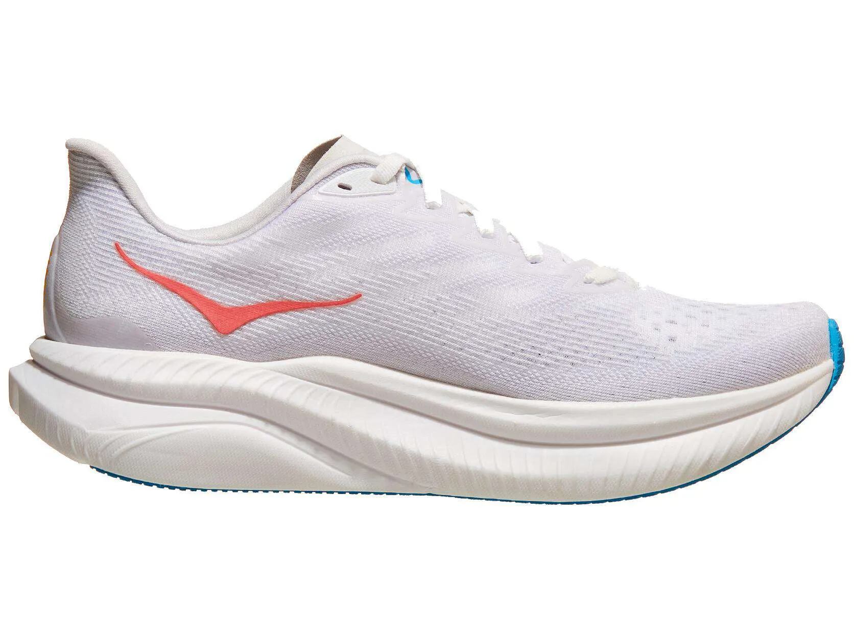 Hoka Womens Mach 6 - White / Nimbus Cloud (1147810-WNCL)