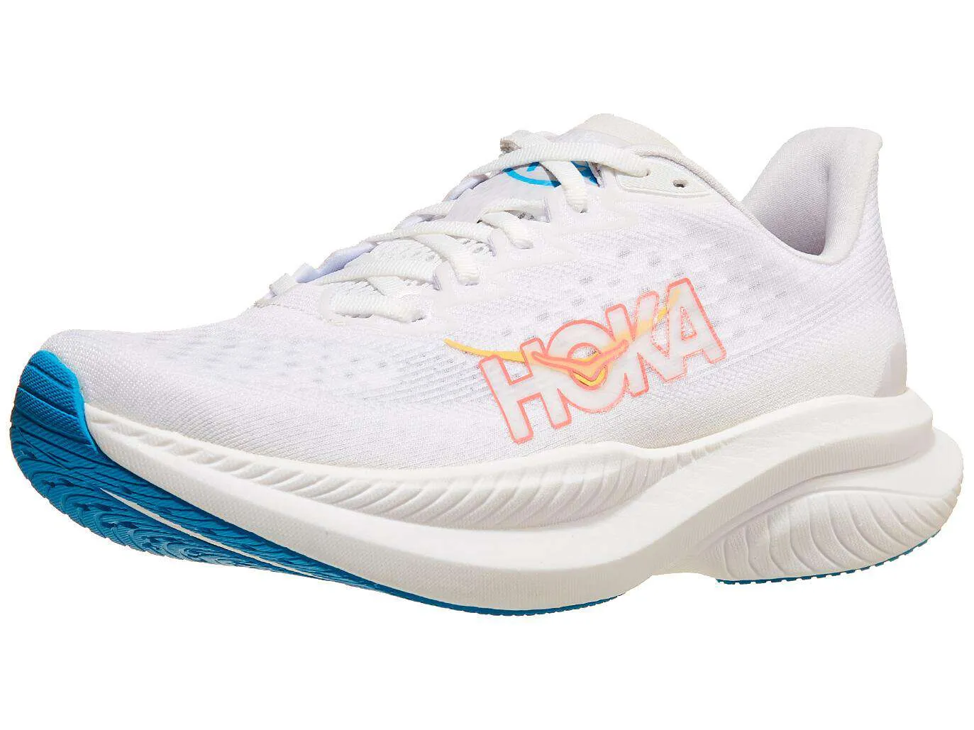 Hoka Womens Mach 6 - White / Nimbus Cloud (1147810-WNCL)