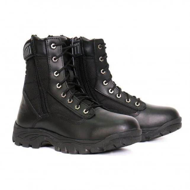 Hot Leathers BTM1012 Men's Black Leather Swat Style Lace Up Boots with