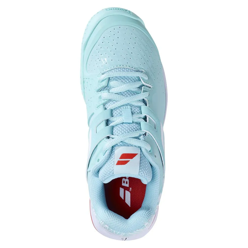 Juniors` Propulse AC Tennis Shoes Yucca and White