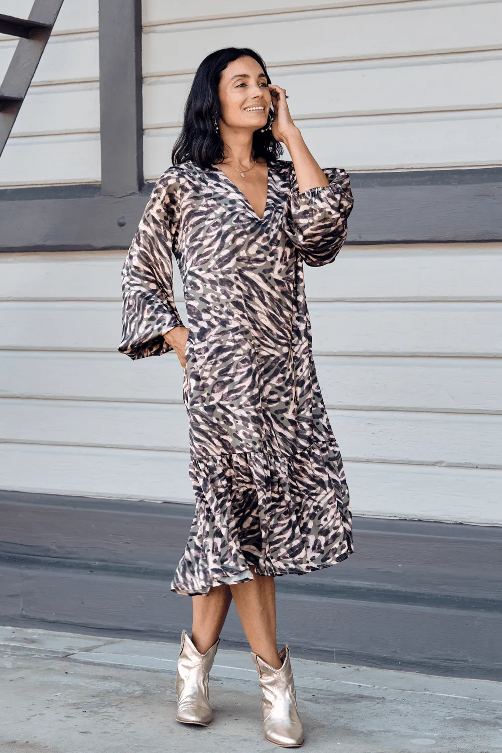 Kenza  Animal Print Dress