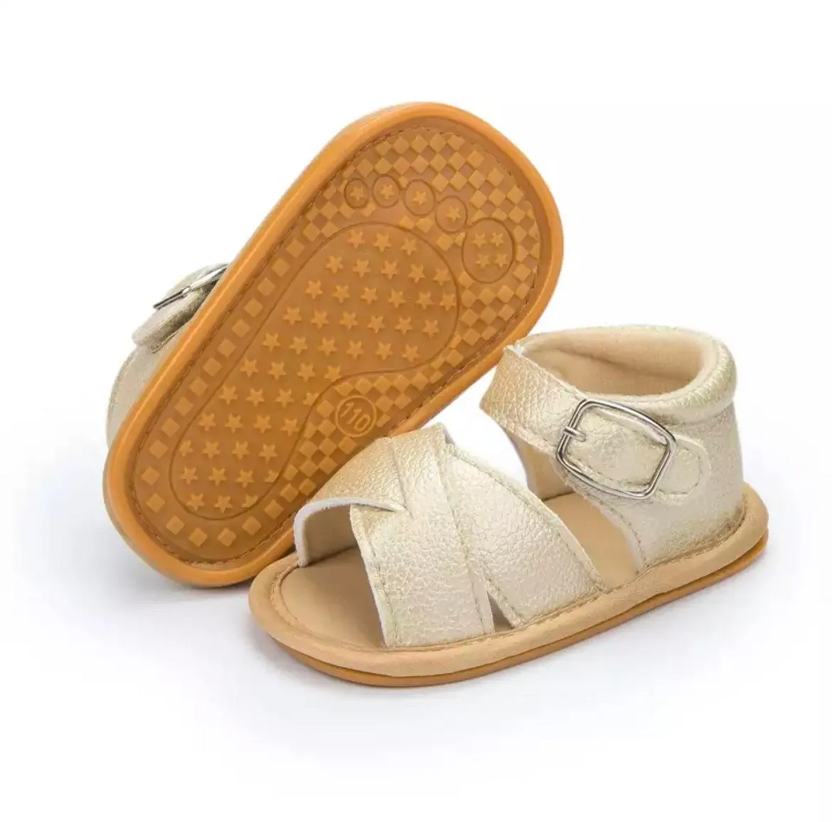 Lucy - Baby Girl Leather Sandals, First Walker