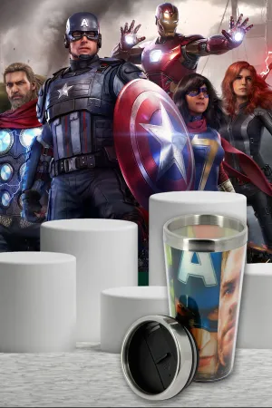 Marvel Age of Ultron Plastic Double Wall Travel Mug - 3D (lenticular)