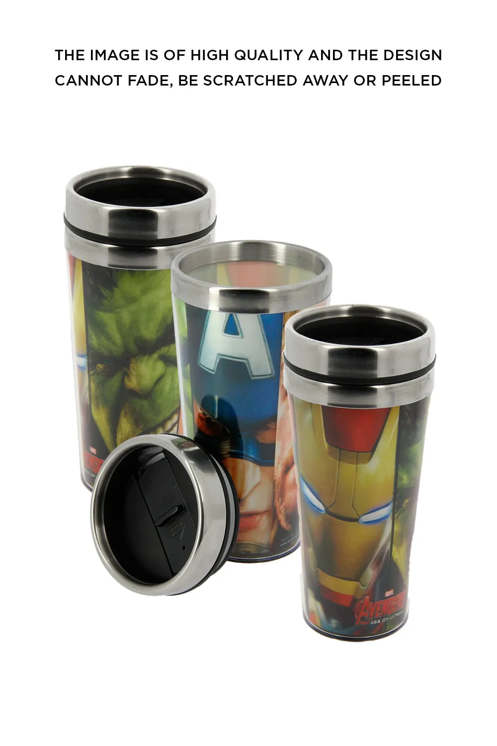 Marvel Age of Ultron Plastic Double Wall Travel Mug - 3D (lenticular)