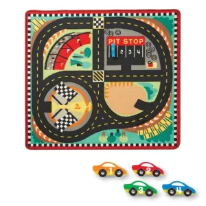 Melissa and Doug Round the Speedway Race Track Rug