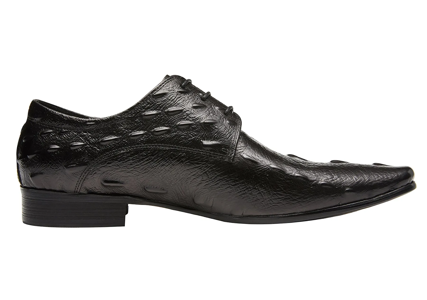 Men's Alligator Pointed Toe Derby Shoes