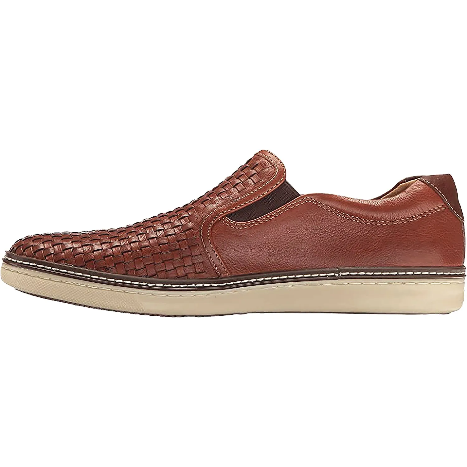 Men's Johnston & Murphy McGuffey Woven Slip-On Tan Full Grain Leather