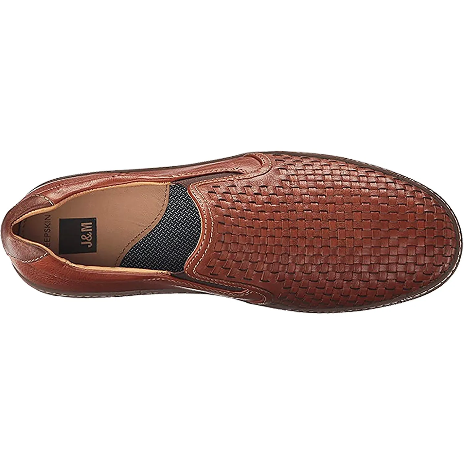 Men's Johnston & Murphy McGuffey Woven Slip-On Tan Full Grain Leather