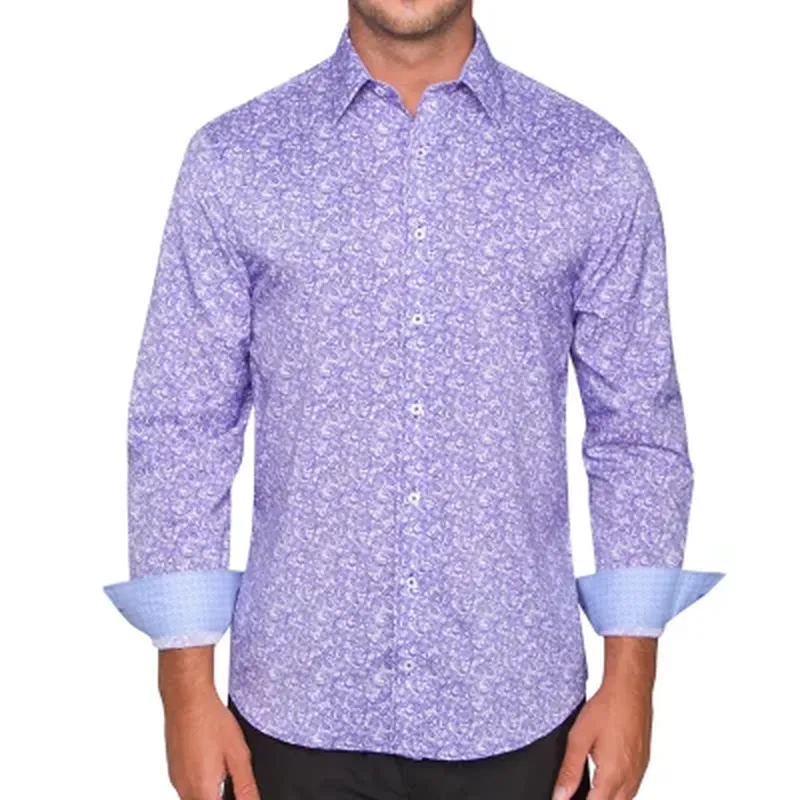 Men's Performance Stretch Long Sleeve Woven Button Down Shirt