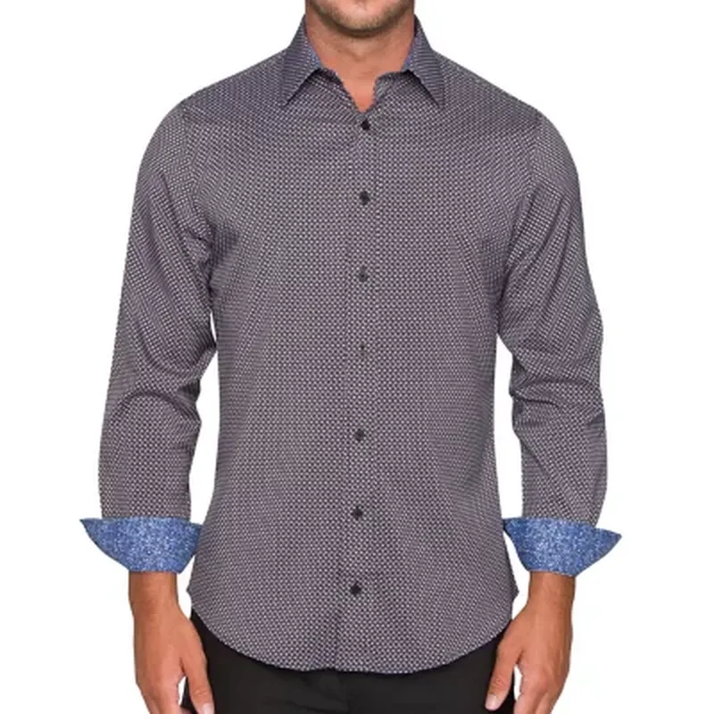 Men's Performance Stretch Long Sleeve Woven Button Down Shirt