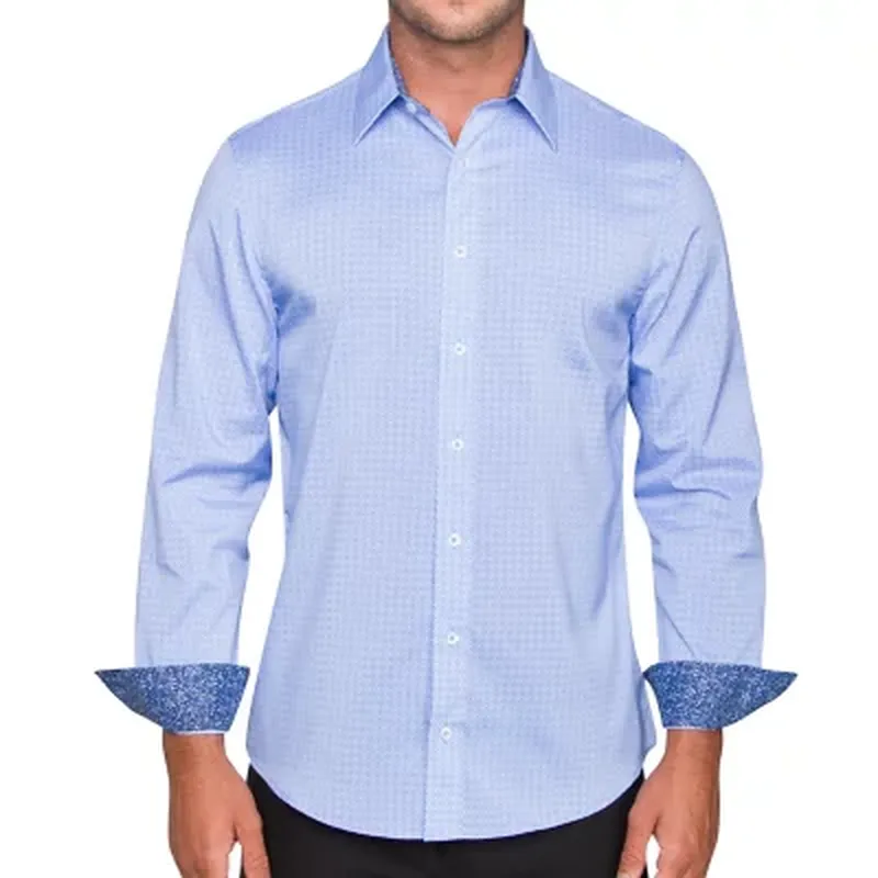 Men's Performance Stretch Long Sleeve Woven Button Down Shirt