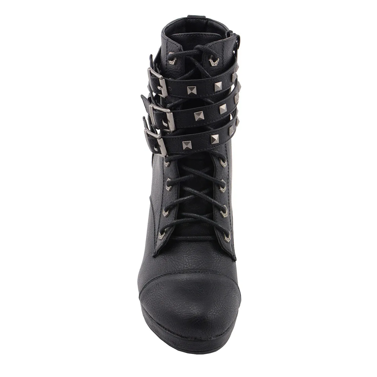 Milwaukee Leather MBL9417 Women's Black Lace-Up Fashion Boots with