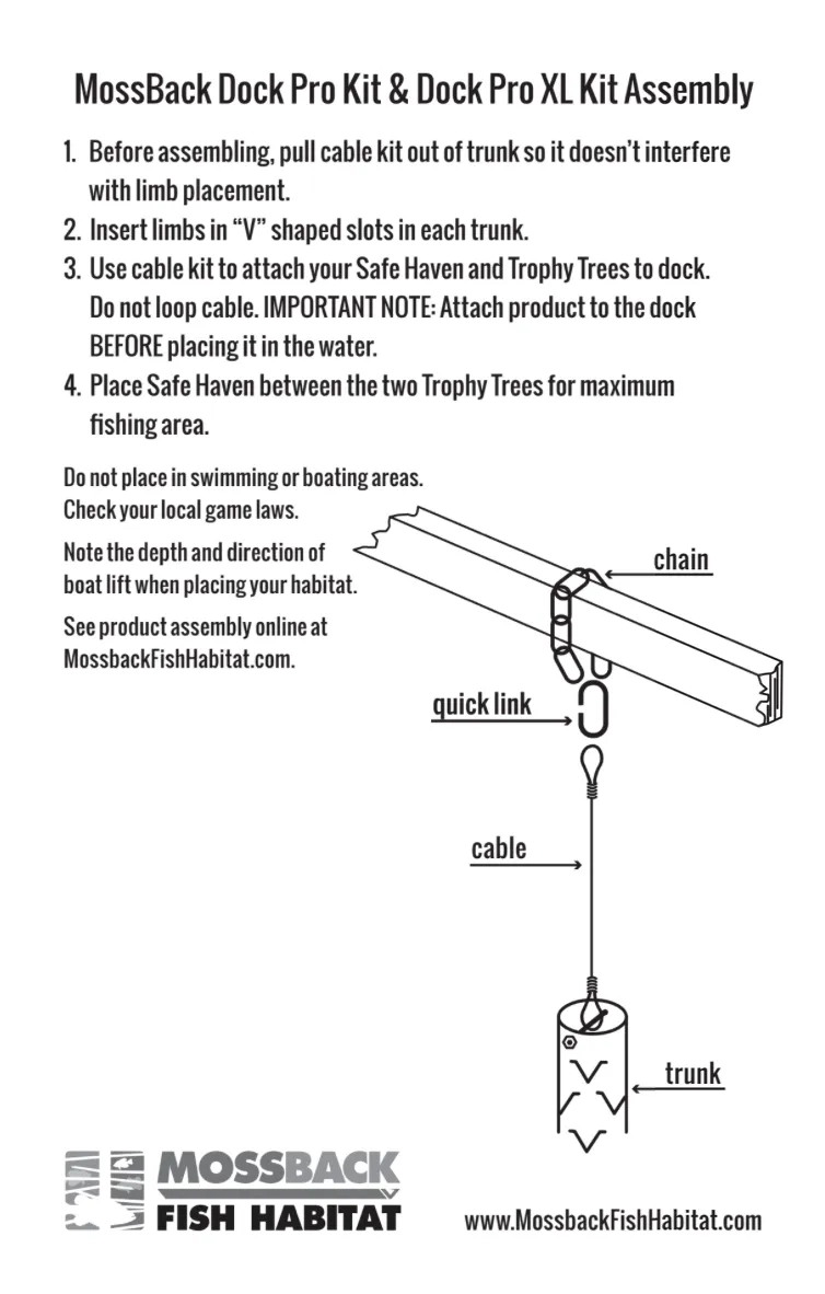 Mossback Fish Habitat Dock Pro Kit