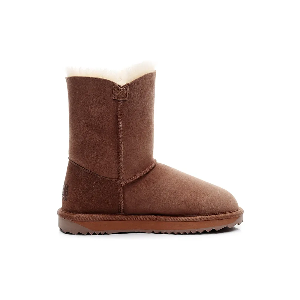 MUBO UGG Women Button Classic UGG BOOTS - Chestnut