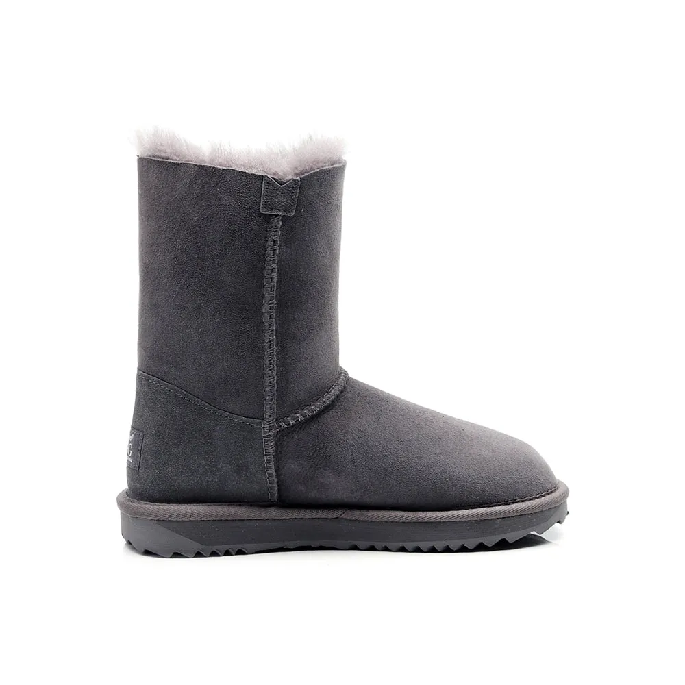 MUBO UGG Women Button Classic UGG BOOTS - Grey