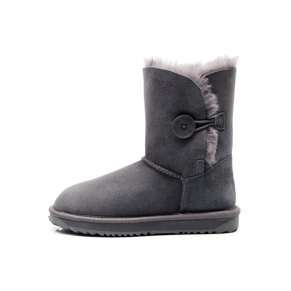 MUBO UGG Women Button Classic UGG BOOTS - Grey