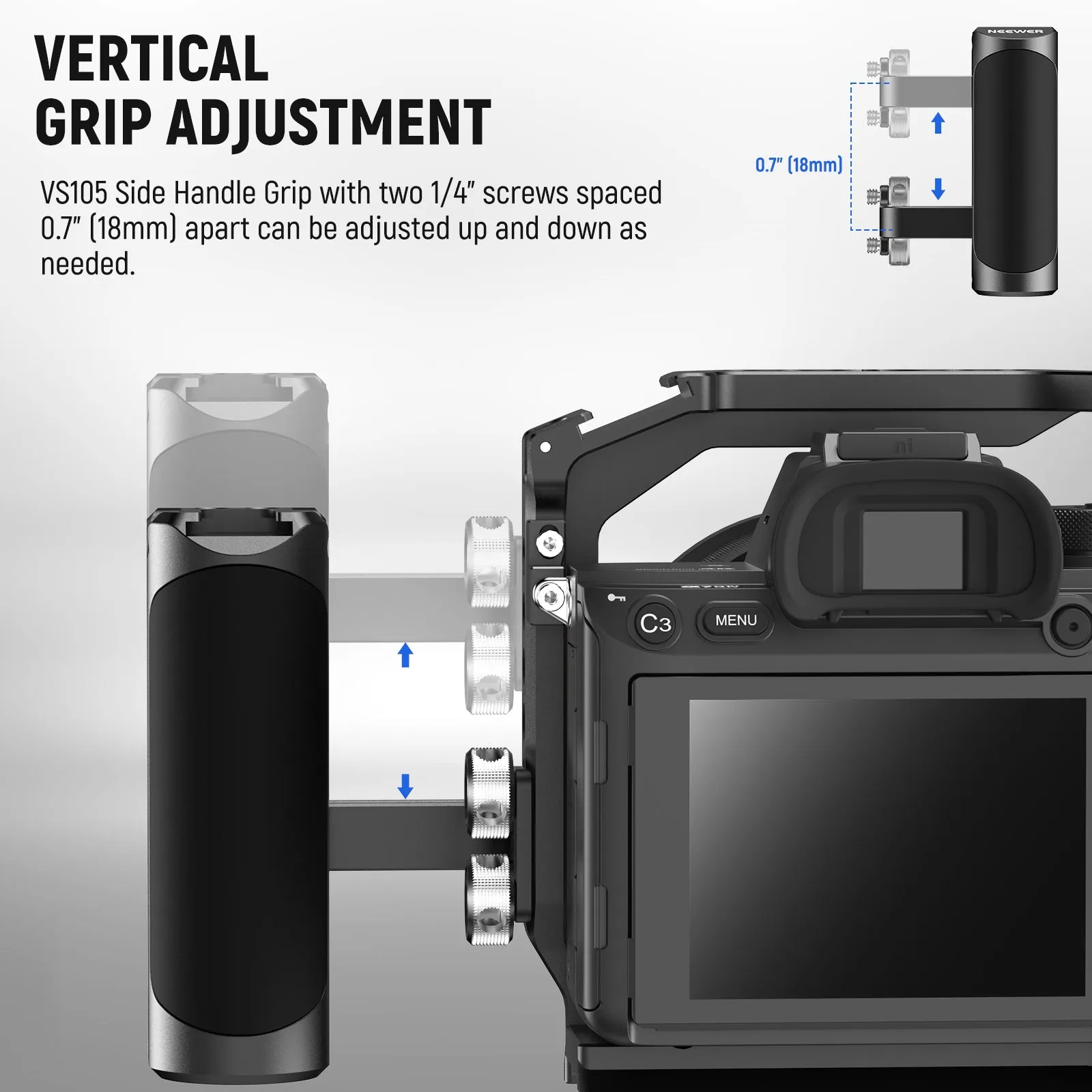 NEEWER CA007 Top Handle and VS105 Side Handle Grip Kit