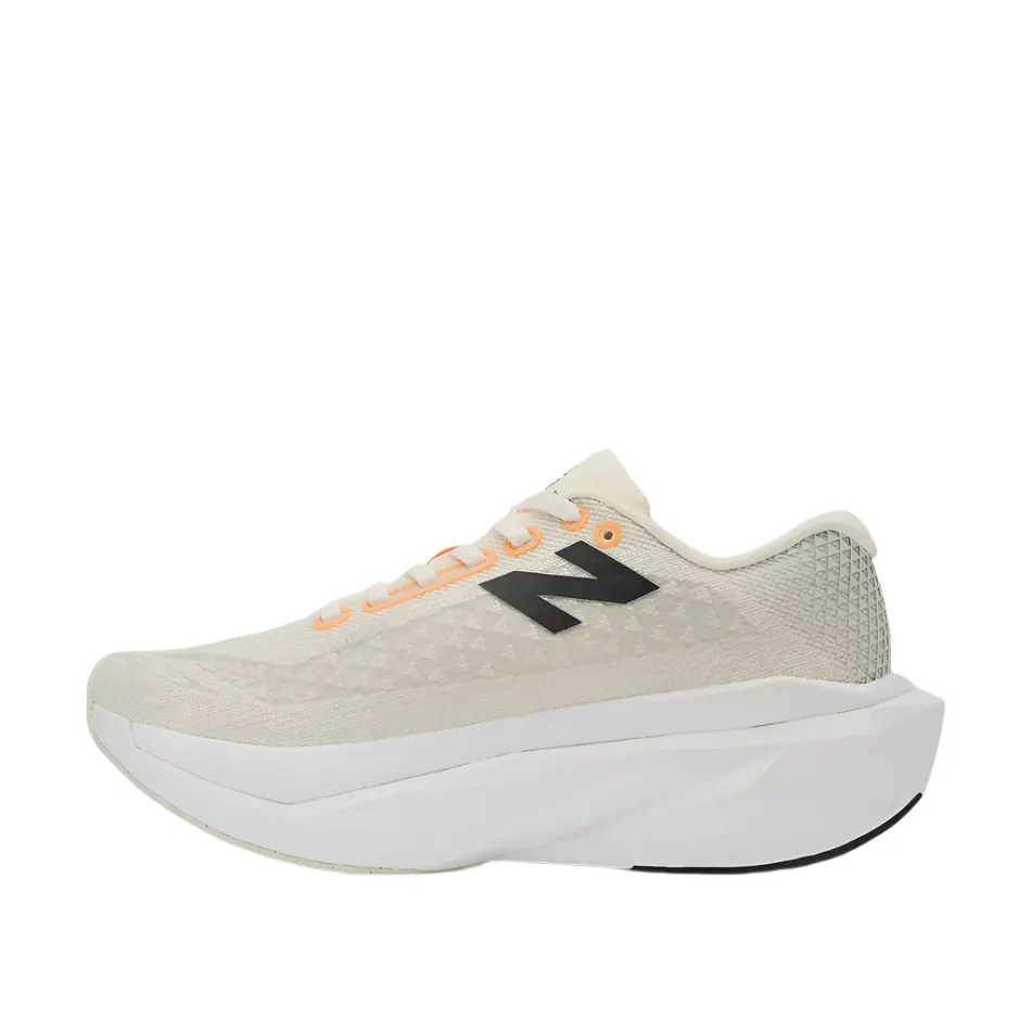 New Balance Women's FuelCell SuperComp Trainer V3 Running Shoes in Angora with Hot Mango and Black SS25