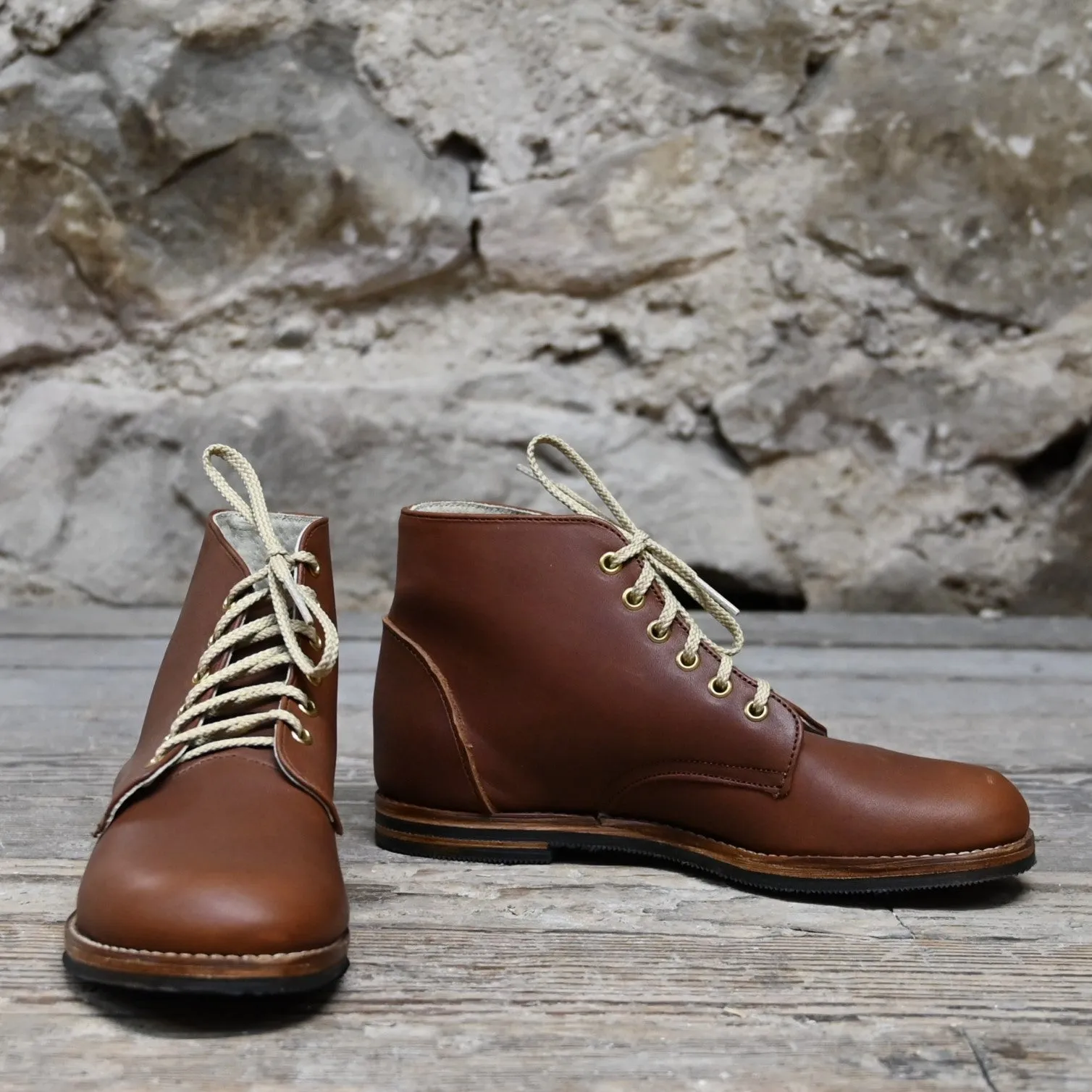 Nicks and Zimmerman Collaberation Lace up Youth Brown Boots