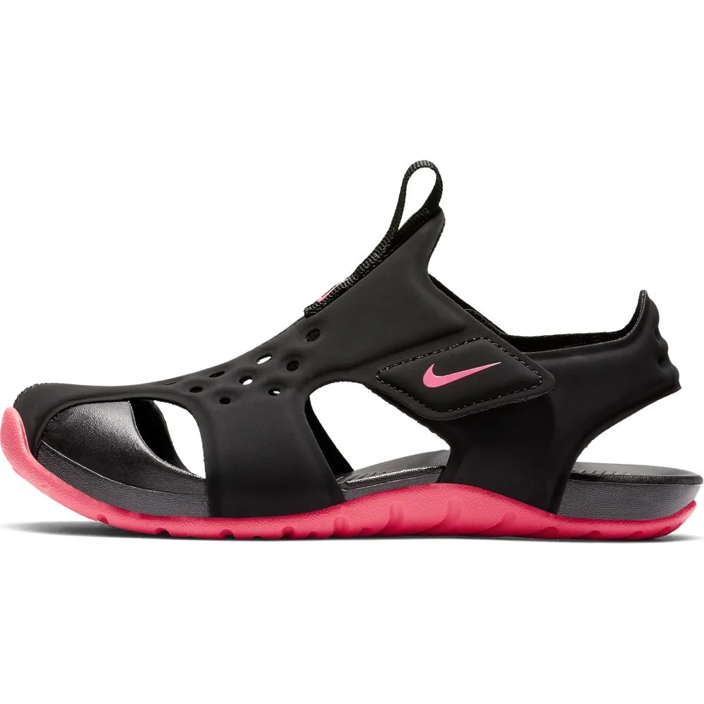 Nike Black/Racer Pink Sunray Protect Children's Sandal