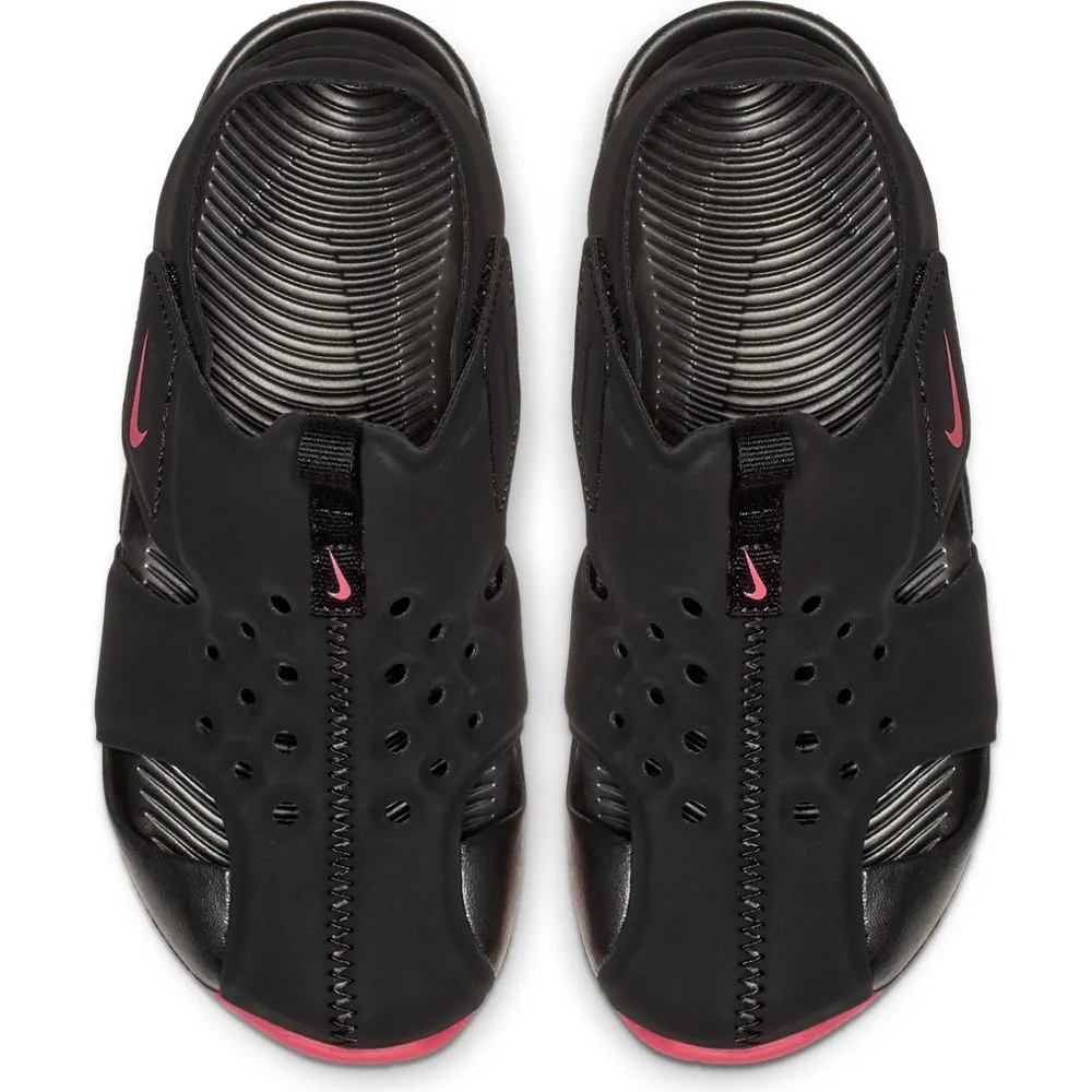 Nike Black/Racer Pink Sunray Protect Children's Sandal