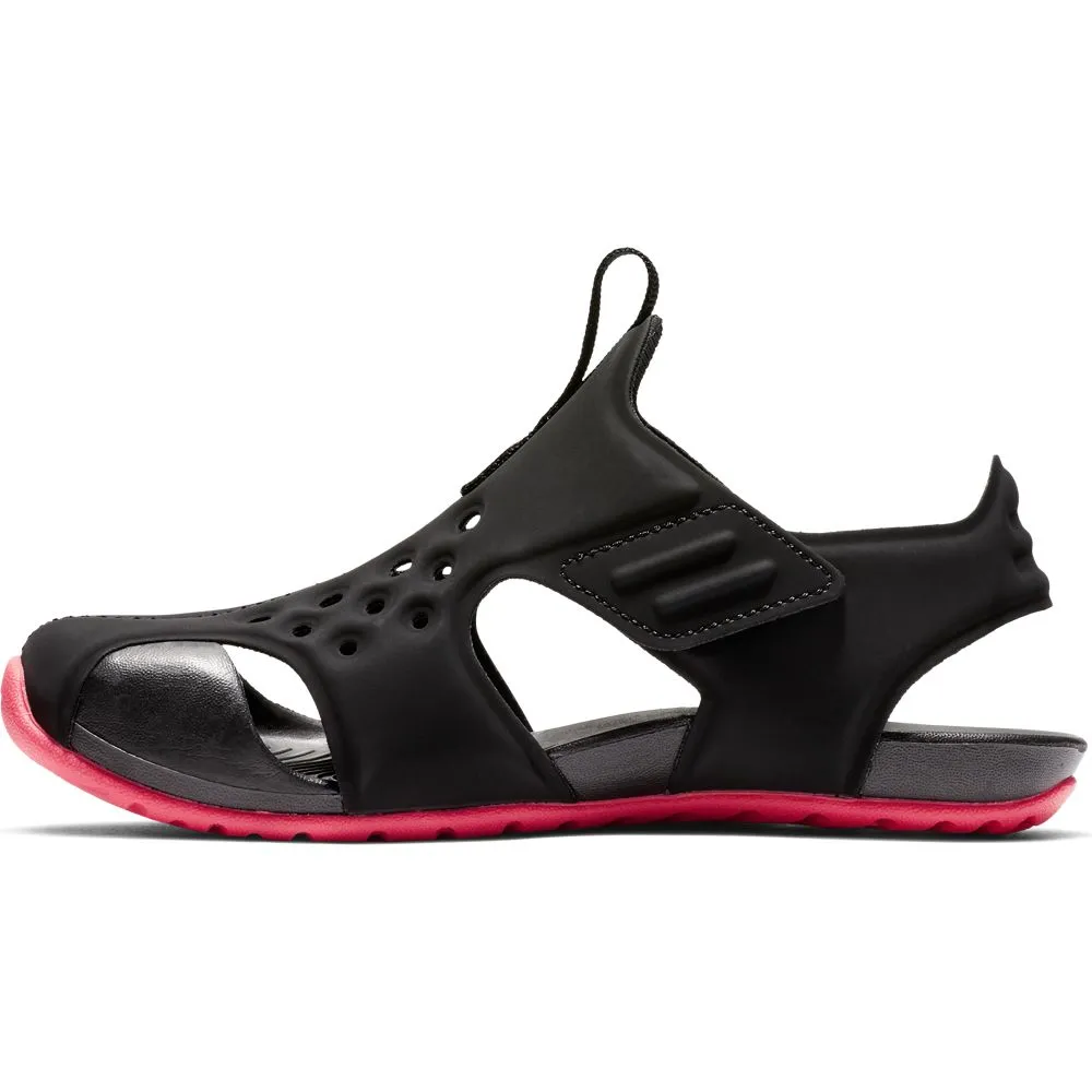 Nike Black/Racer Pink Sunray Protect Children's Sandal