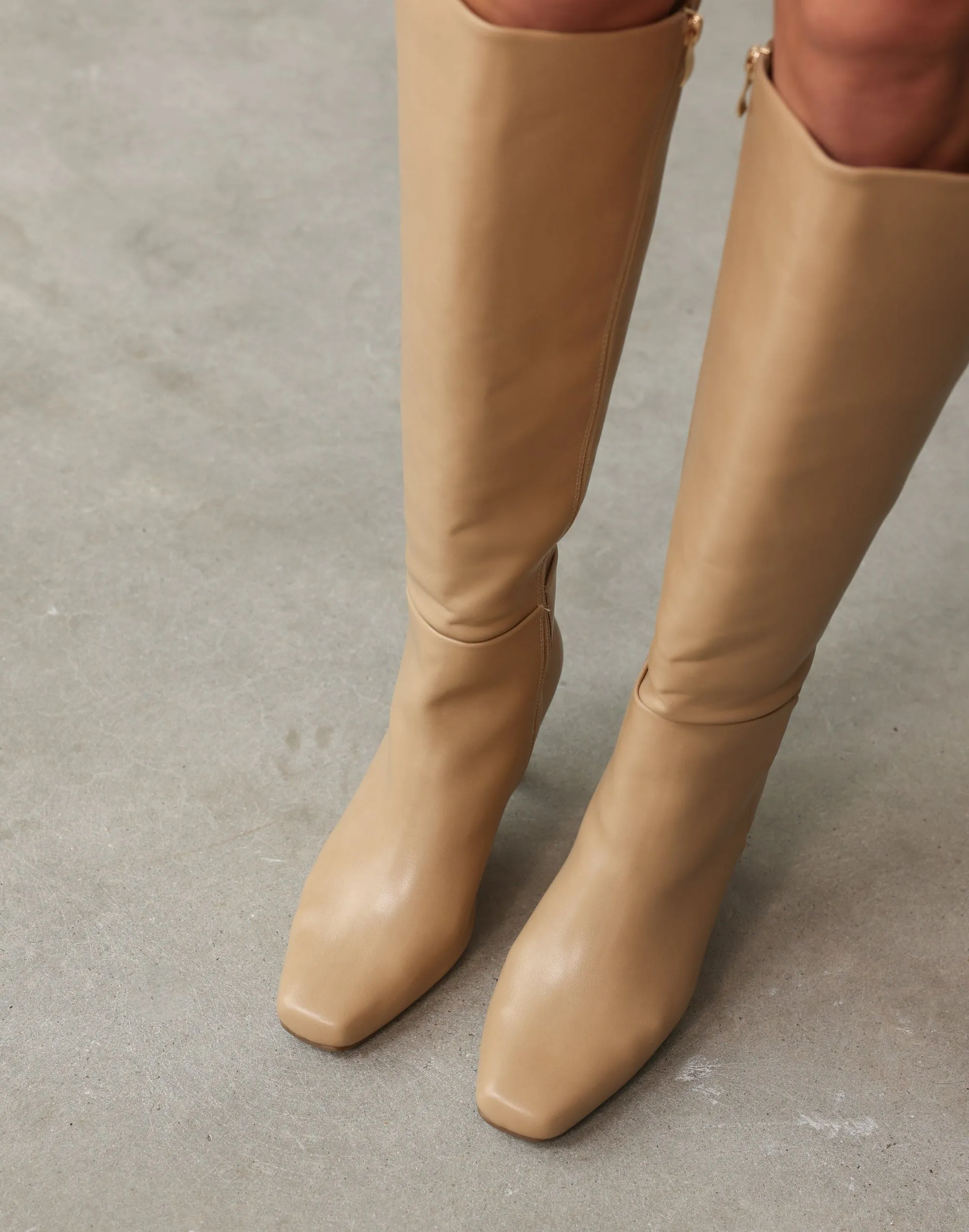 Orena Knee High Boots (Light Camel) - By Billini