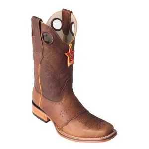 Original Cowhide Leather Skin Rodeo Toe Boot LAB-8149951