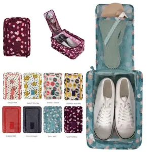 Printed Waterproof Holiday Travel Shoes Organizador Box Storage Bag Packing Organizers Drawer Closet Dividers Container