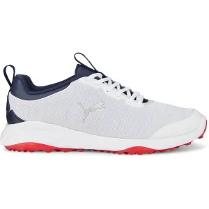 Puma Fusion Pro Spikeless Shoes - White/Blue/Red