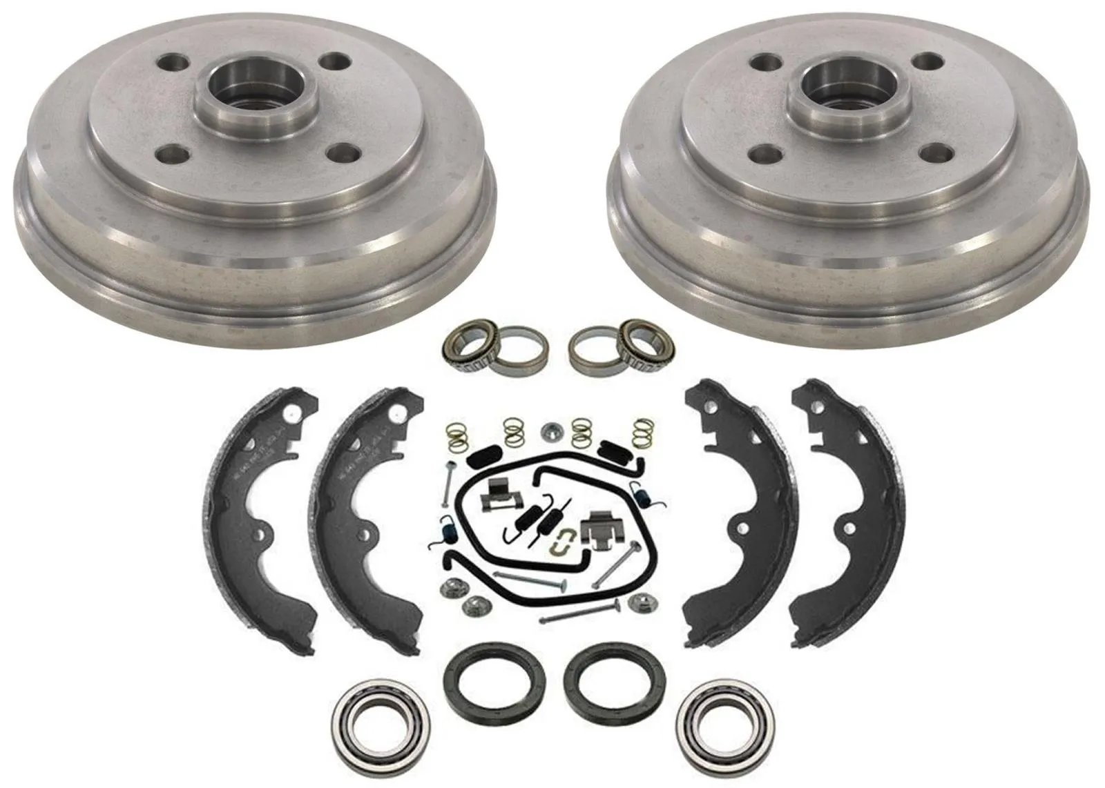 Rear Drums Brake Shoes Spring Kit Seals Bearings for Toyota Tercel No Abs 96-98