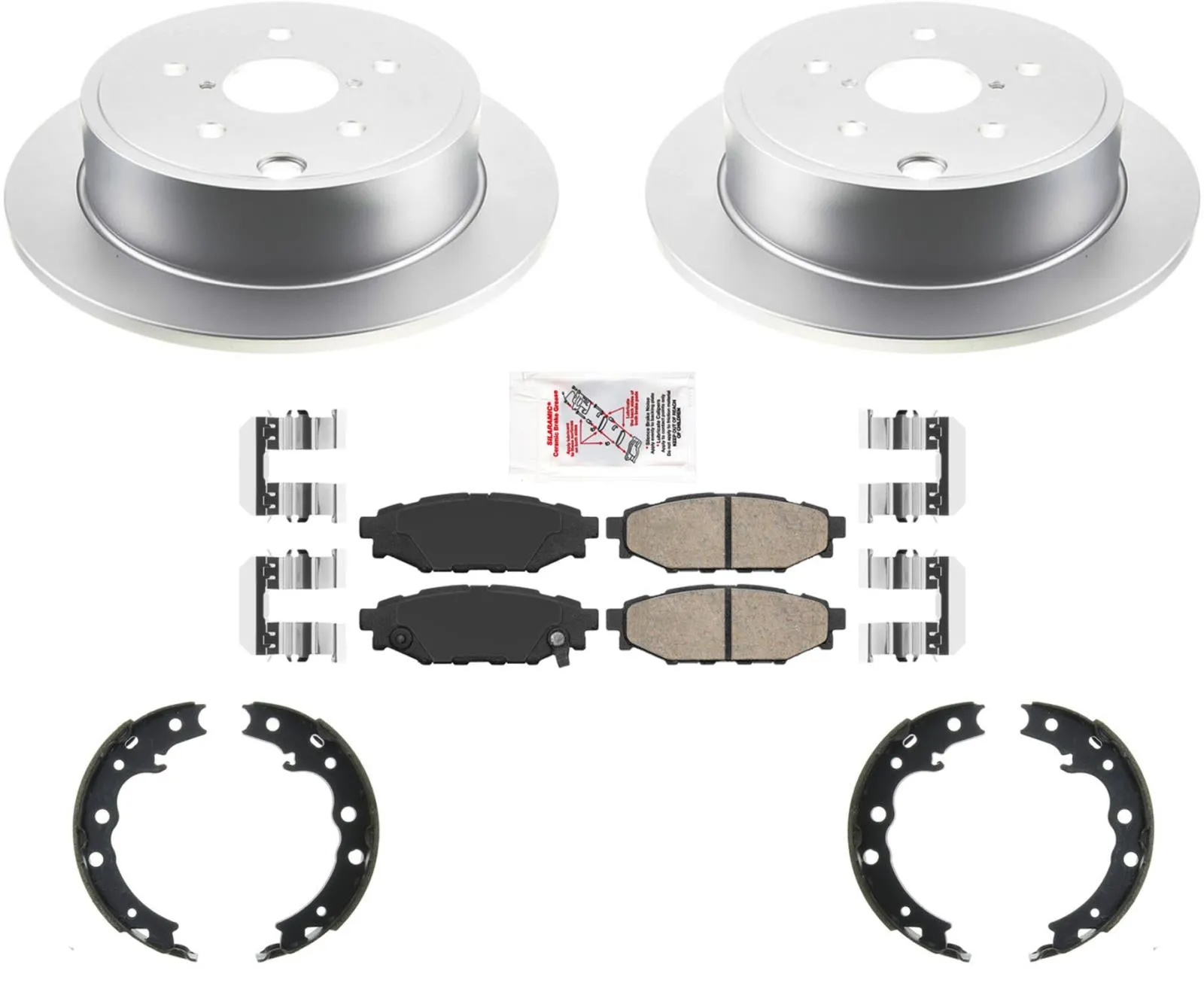 Rear Solid Coated Brake Rotors Brake Pads & Shoes For Subaru WRX 2015-2021