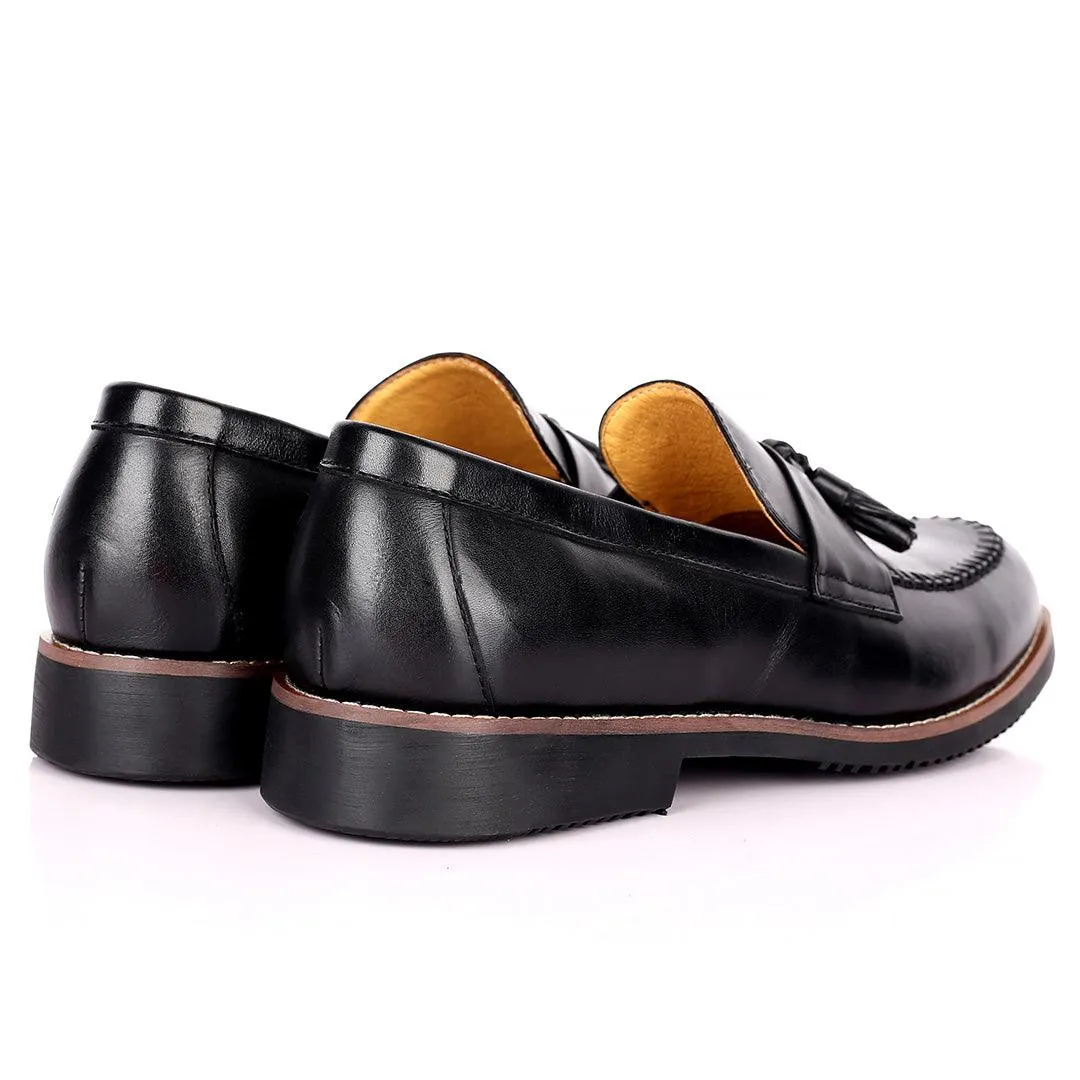 Renato Bulbecc Single Belt Tassels Designed Men's Shoes