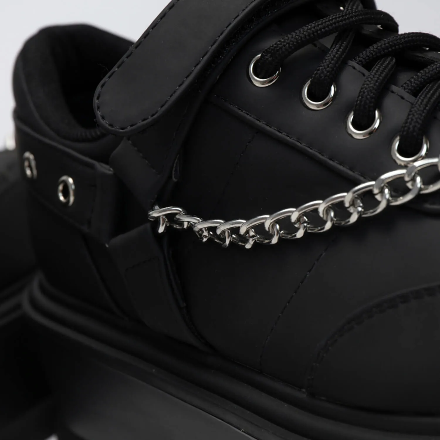 Retrograde Rebel Men's Black Platform Shoes